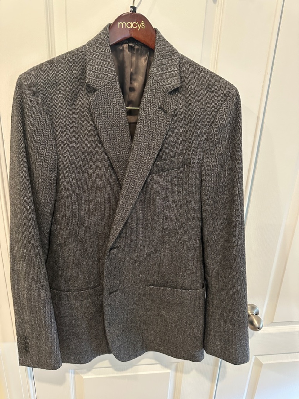 Banana Republic Gray Herringbone Sport Coat